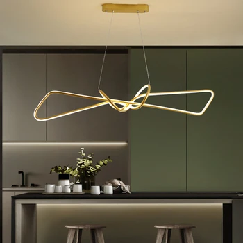 Black&Gold Modernu LED Pendant Gaismas, viesistaba, Ēdamistaba Virtuves Griestiem Uzstādīts Lampas Led Pendant lampas Karājas Lampa Mājās