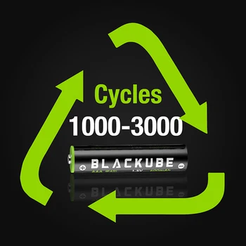 BLACKUBE Bezmaksas Piegāde AAA 600mAh 1,5 V 1.1 Baterijas Ģimenes Drošības USB Uzlādējams Litija Akumulators