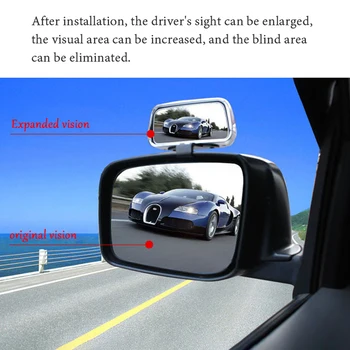 Blind Spot Spoguļi Automašīnām, Regulējams Auto Autonoma Universāls Platleņķa Sānu Spogulis, Atpakaļskata Atpakaļskata Auto Izliekts Spogulis
