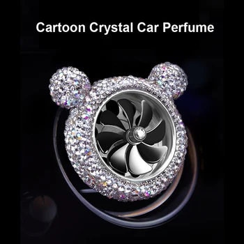 Bling Crystal Diamond Karikatūra Mickey Auto Gaisa Atsvaidzinātājs Izplūdes Ventilācijas Klipu Auto Smaržas Solid Gaisa Spēku Auto Aksesuāri Meitenēm