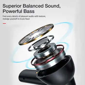BlitzWolf AIRAUX AA-UM7 Bezvadu bluetooth Austiņas Super Bass HIFI Stereo Earbuds Touch Kontroli Ūdensizturīgs Sporta Austiņas