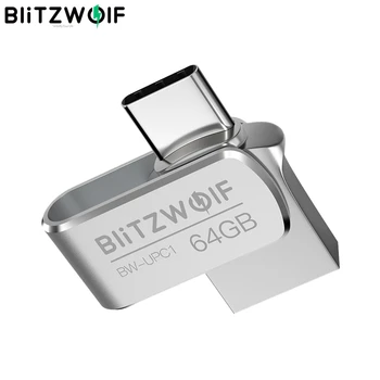 BlitzWolf BW-UPC1 2-in-1 Tips-C USB 3.0 Alumīnija Sakausējuma 16GB 32GB 64GB OTG USB Flash Drive Ārējo atmiņas