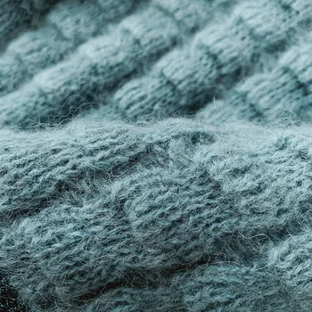 Bloķēt Aust Retro Mohēra Džemperi Sieviešu Rudens Ziemas Garām Piedurknēm Ar Apaļu Kakla Šiks Džemperi Gadījuma Vintage Džemperis Topi 2020