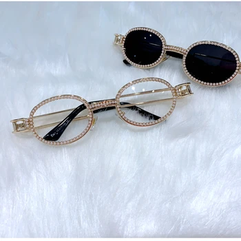 Blu-ray Aizsardzības Saulesbrilles sieviešu Karstā pārdošanas kārta vintage saules brilles Pērle luksusa saulesbrilles Vīriešiem UV400 oculos