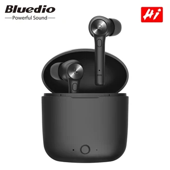 Bluedio Hi bezvadu tws earbuds bluetooth austiņas stereo sporta earbuds bezvadu austiņas ar uzlādes lodziņā iebūvēts mikrofons