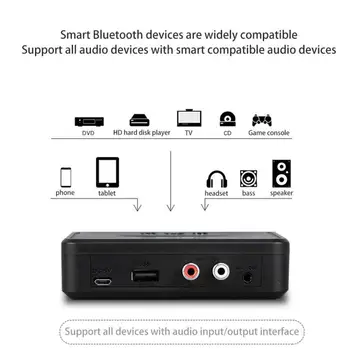 Bluetooth 5.0 RCA Audio Uztvērēju APTX 3,5 mm AUX Jack Mūzikas Bezvadu Adapteri Dongle Ar Mic NFC Auto TV Skaļruņi Auto ON/OFF