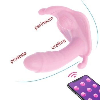 Bluetooth APP Vibrators Sieviešu Biksītes Dildo Tauriņš Tālvadības pulti, Vibrācijas, G-spot Klitora Stimulators Seksa Rotaļlietas Sievietēm