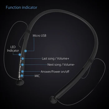 Bluetooth Austiņas Bezvadu Austiņas Xiaomi iPhone Neckband Austiņas Stereo Earbuds fone de ouvido Build-in Mic wjjdz