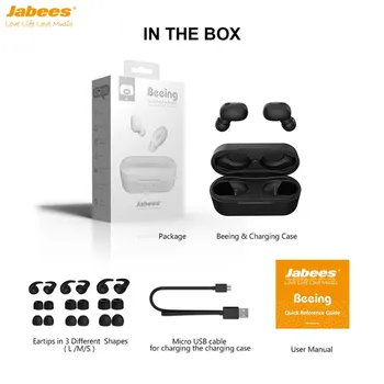 Bluetooth austiņas Jabees Beeing TWS bezvadu earbuds ecouteur sans fil bluetooth audifonos para celular fone sem fio auss