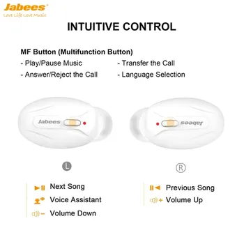 Bluetooth austiņas Jabees Beeing TWS bezvadu earbuds ecouteur sans fil bluetooth audifonos para celular fone sem fio auss
