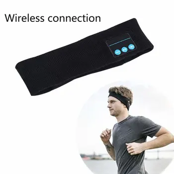 Bluetooth Bezvadu Mūzikas Tālrunis Jogas Darbojas Elastīgs, Elpojošs Sporta Sweatband Galvas Matu Joslā Miega Galvassegu Austiņas