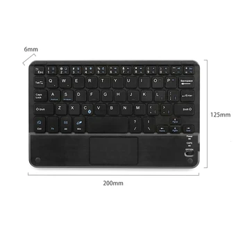 Bluetooth Bezvadu Tastatūru, Touch Pad 8/9 collu Mazo Slim Datora Tastatūru Touchpad Pārnēsājamo Mini-PC Keybord iPad Planšetdatoru Mac