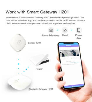 Bluetooth bezvadu Termometrs & Higrometru, Android un IOS Telefons, ko Izmanto Iekštelpu un Āra Temperatūras, Mitruma Mērītājs Signalizācija