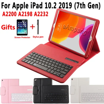 Bluetooth Keyboard Case For Apple iPad 10.2 2019 7 7 8 Gen Paaudzes A2197 A2198 A2232 Gadījumā Tastatūras iPad 10.2 Vāciņu