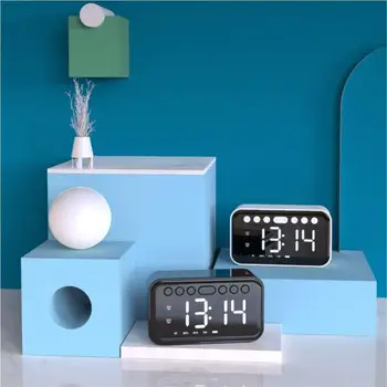 Bluetooth skaļrunis mūzikas pulkstenis Tālrunis stāvēt Signalizācijas clocke skaļrunis galda pulkstenis dekoratīvās digitālais pulkstenis ar termometru FM radio