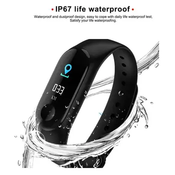 Bluetooth Smart Skatīties asinsspiediens M3 Fitnesa Tracker Skatīties IP67 Peldēšana Ūdensizturīgs GPS Tracker Sirds ritma Monitors Smartband