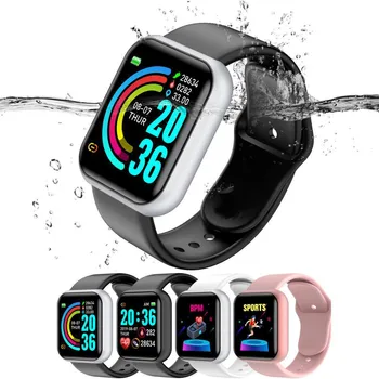 Bluetooth Smart Skatīties Vīrieši D20 Fitnesa Skatīties Ūdensizturīgs Sports Tracker Barcelet Sirds ritma Monitors Smartwatch Android, IOS