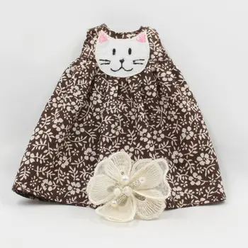Blyth lelle drēbes kaķis ziedu kleitu piemērots normālai Azone apvienota 1/6 ledus lelle