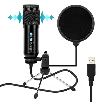 BM 858 Kondensatora Mikrofons Profesionālas Ierakstīšanas Mikrofons BM858 USB Datora Mikrofons Karaoke Mikrofons ar Datoru, DATORA