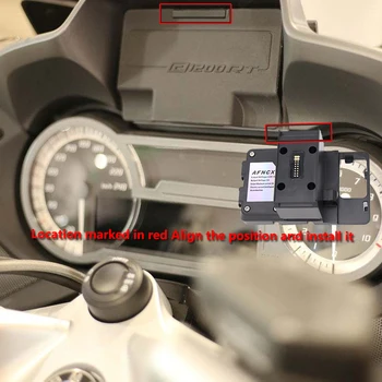 BMW R1200RT R1250 RT. - 2020. gadam 2019 2018 2017 2016 Mobilo Telefonu, Navigācijas Turētājs Motociklu USB Uzlādes Mount Black