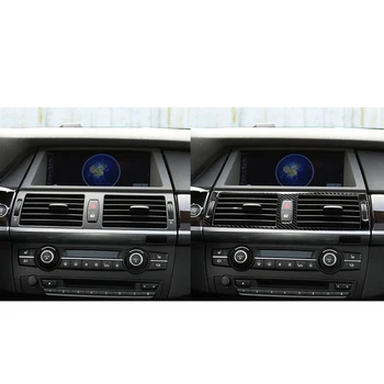BMW X5 E70 X6 E71 2008. - 2013. Gadam Oglekļa Šķiedras Centra vadības Paneli, Gaisa Kondicionieris Atverēm Rāmja Uzlīmes Tuning Auto Piederumi