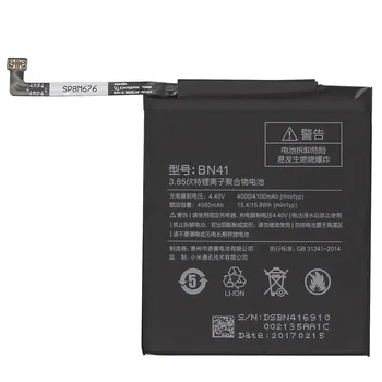 BN41 Tālruņa Akumulatora Xiaomi Redmi Hongmi 4. Piezīme / Note 4X MTK Helio X20 4000mAh Oriģinālo Rezerves Akumulators + Rīks