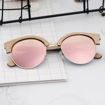 BOBO PUTNS Koka Saulesbrilles Luksusa Sievietes Polarizētās Koka Brilles Modes Elegants Eyewears lunette de soleil femme DG14e