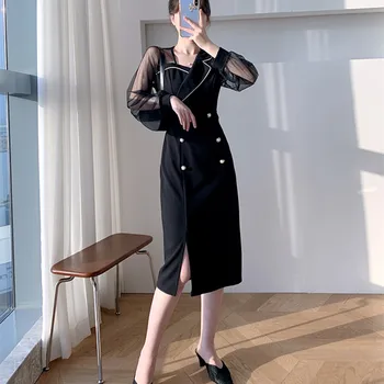 Bodycon Kleita Maxi Kleitas, Sieviešu Apģērbi 2021. Gada Pavasarī Sexy Streetwear Vintage Modes Elegants Ikdienas Harajuku Garām Piedurknēm