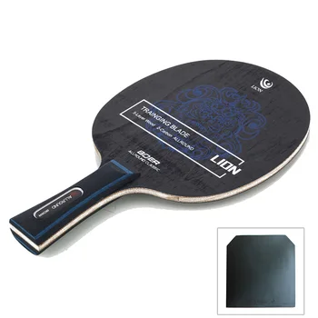 BOER 7 Kārtu Galda Tenisa Rakete Asmens Ping Pong Bat Tīra Koka Airi Taisnā / Horizontālā Rokturis Ar Gumijas