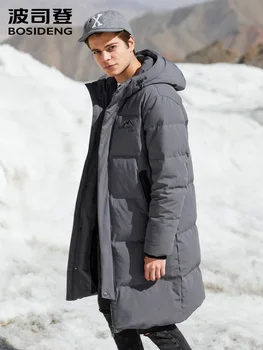 BOSIDENG Gara dūnu jaka vīriešu ziemas modes gadījuma jaunatnes kapuci moderns mētelis dūnu jaka B80142009
