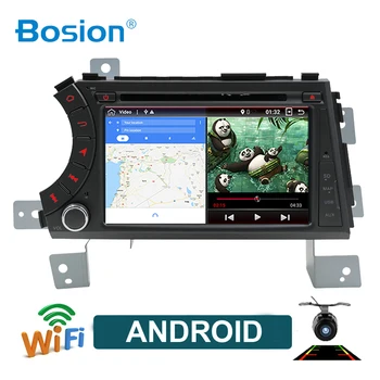 Bosion 2GB+32GB Auto autoradio GPS navi Android 4 10.0 core 2 Din Auto DVD SsangYong Kyron/Actyon/Tradie/Korāna 2005-2013 SWC