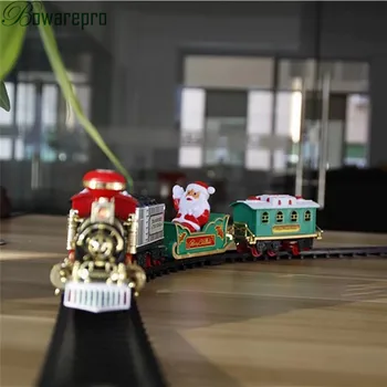 Bowarepro Simulācijas Classic Dzelzceļa Tvaika Vilciena Modeļa Elektronisko Train Set Montāžas Rotaļlietas DIY Dzelzceļa Sliežu Ceļu Automašīnām, Rotaļlietas Bērniem