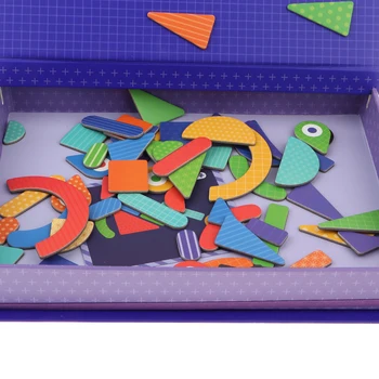 Box 3D Ģeometrijas Jigsaw Izglītības Rotaļlietas, Magnētiskās Zīmēšanas Puzzles Spēli Baby Mazuļiem Krāsu & Formas, Mācību Spēle