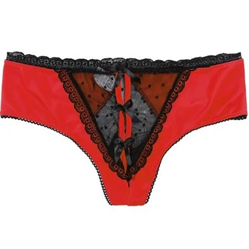 Bragas sexys de entrepierna abierta para mujer, ropa interjera rojas talla gran,bragas visibles