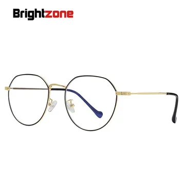 Brightzone Anti Blue Ray Gaismas Brilles Vīriešu Datoru Sieviešu Rāmja Brilles Vintage Kārta Skaidrs, Objektīvs Aizsardzība Acu Retro Tuvredzība