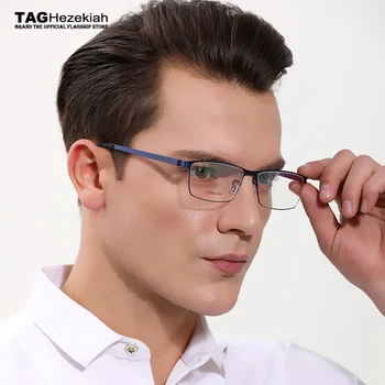 Brilles rāmis FRĀZI Hezekiah Zīmola titāna optisko rāmis recepšu datoru vīrieši sievietes nerd brilles, briļļu, Aizsargbriļļu tuvredzība