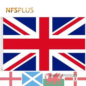 Britu Karoga AK Savienības Jack 90x150cm Poliestera Anglijas, Skotijas, Velsas un Ziemeļīrijas Mājās Dekoratīvie Karogi Apvienotā Karaliste