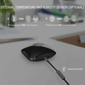 Broadlink RM4 PRO Smart Home Wifi RF IS Universālā Tālvadības pults HTS2 Temperatūras un Mitruma Sensors Darbu ar Alexa, Google