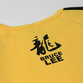 Bruce Lee Krekls Kung Fu Leica Kokvilnas Sporta Īsām Piedurknēm Jeet Kune Do Ķīnas Tai Chi Ušu Kostīmu Kampfsport Wing Chun