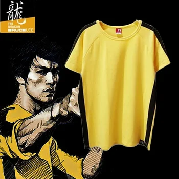 Bruce Lee Krekls Kung Fu Leica Kokvilnas Sporta Īsām Piedurknēm Jeet Kune Do Ķīnas Tai Chi Ušu Kostīmu Kampfsport Wing Chun