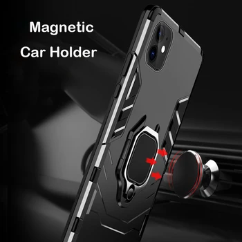 Bruņas Triecienizturīgs Lietā Par iPhone 12 Mini 11 Pro MAX Coque SE 2020. gadam Luksusa Lietu XS XR XS MAX 8 7 6 5S Auto Magnētisko Vāciņu