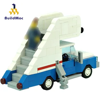 BuildMoc Tehnika Auto Mini Truck Idejas, Kāpnes Kravas automašīnas Celtniecības Bloki KM Radītājs Būvniecības Auto Ķieģeļi Izglītības Bērniem, Rotaļlietas, Dāvanu