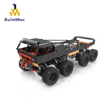 BuildMoc Tehnika Auto Rotaļlietas KM Elektriskās Tālvadības pults ar Mehānisko Super Kāpšanas off-road Truck Pilsētas Sacīkšu Samontēti Celtniecības Bloki