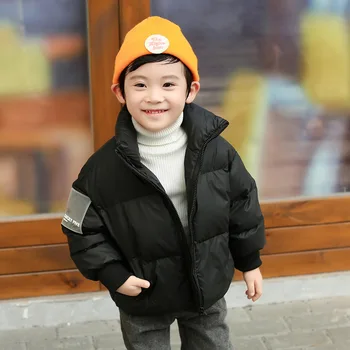 Burbulis mētelis baby toddler apģērbu meitene ziemas drēbes bērniem jakas meitenēm puiku ziemas drēbes gadījuma modes kokvilnas mētelis
