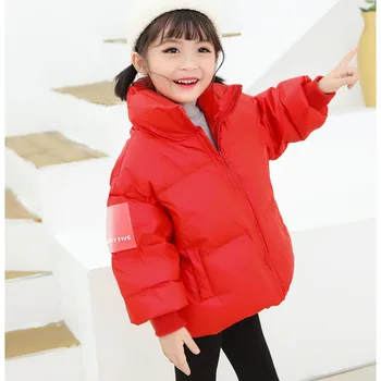Burbulis mētelis baby toddler apģērbu meitene ziemas drēbes bērniem jakas meitenēm puiku ziemas drēbes gadījuma modes kokvilnas mētelis