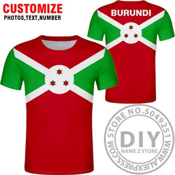BURUNDI t kreklu apdruka logo bezmaksas pielāgotus nosaukums skaits bdi valstī t-krekls tauta karoga bi franču burundi drukāt melnā apģērba foto
