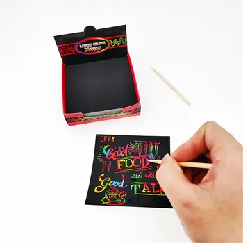 Burvju Krāsu Varavīksnes Nulles Mākslas Papīra Karte, kas ar Grafiti Trafaretu Zīmēšanas Stick DIY Mākslas Glezniecības Rotaļlieta Bērniem