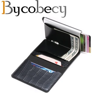 Bycobecy Uzņēmējdarbības ID Kartes Gadījumā Vīrieši kredītkaršu Īpašniekiem Modes Automātiska radiofrekvenču identifikācijas Kartes Turētāja Alumīnija Bankas Karte Kabatas