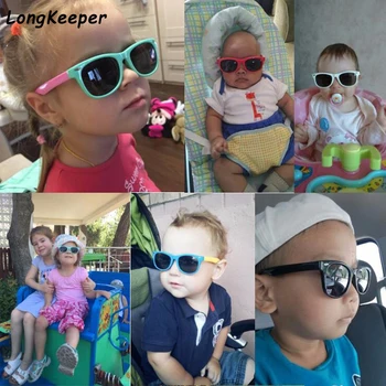 Bērni bērnu Polarizētās Saulesbrilles Zēniem Meitene Bērnu Neatsavināmas Silikona Drošības Saules Brilles UV400 Eyewear Bērnu Toņos Oculos
