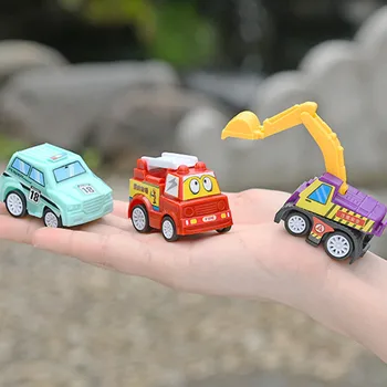 Bērni Imitē Izglītības Piekabes Rotaļlieta, Inerces Mašīna Bērniem Sacīkšu Auto Komplekts 6PCS Kravas automašīnu Hobijs Smieklīgi MAZULIS Dāvanu Piliens Kuģniecības YE11.30